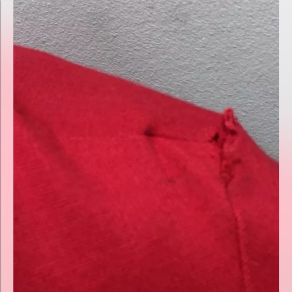 Zara Women Fit Flare Mini Red Dress XS Cotton Made In Portugal - Picture 7 of 10